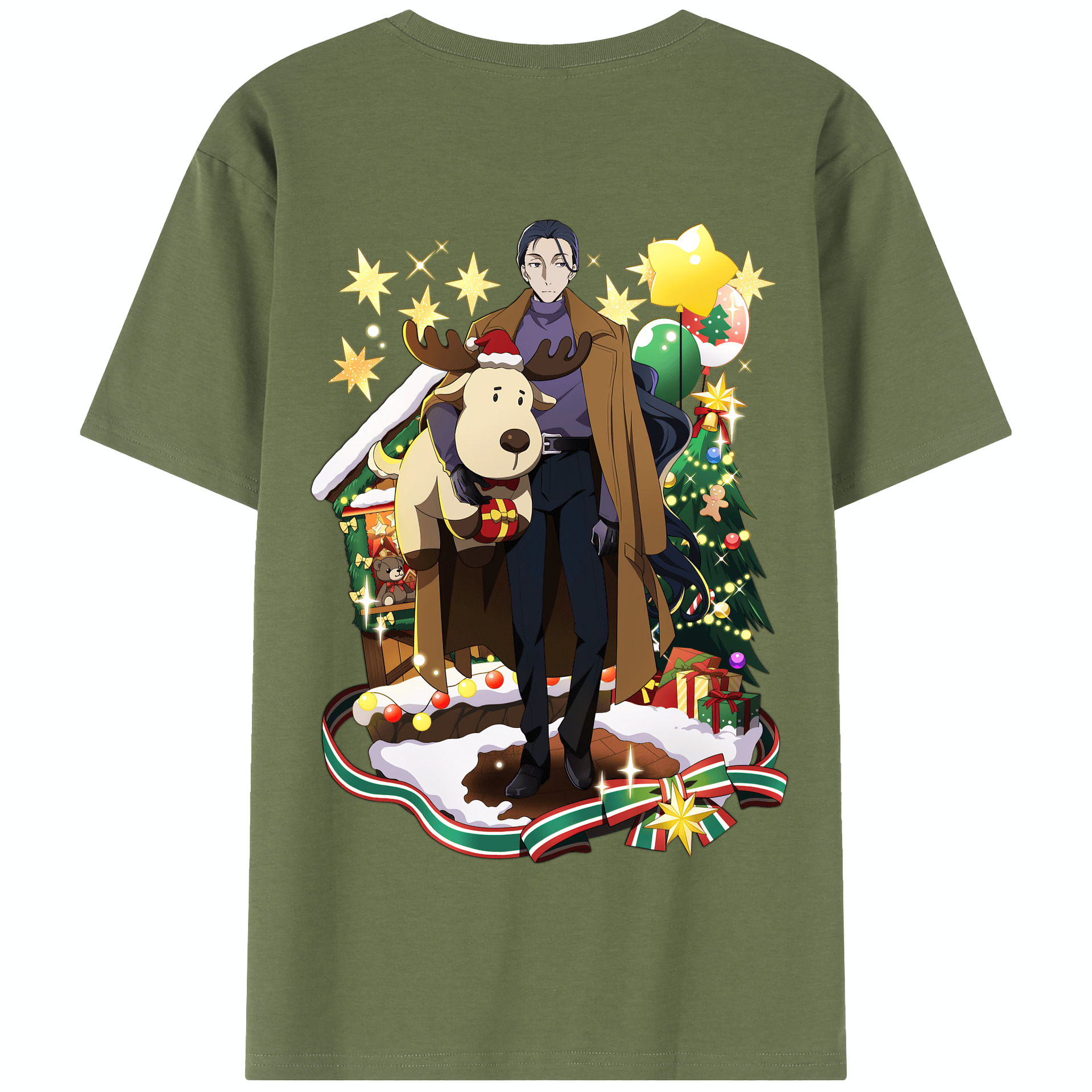 （画像用） 文豪ストレイドッグス Bungo Stray Dogs 綿100％半袖Tシャツ（背面プリント）